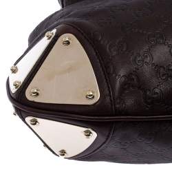 Pre Owned حقيبة غوتشي أندي صغيرة جلد غوتشيسيما بنية