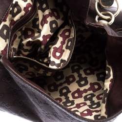 Pre Owned حقيبة غوتشي أندي صغيرة جلد غوتشيسيما بنية