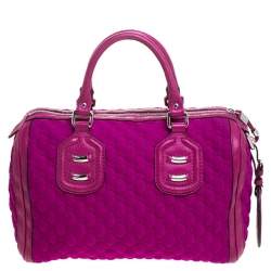 مملوكة مسبقًا حقيبة غوتشي Techno Tag Bowler نيوبرين GG أرجوانية