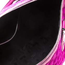 مملوكة مسبقًا حقيبة غوتشي Techno Tag Bowler نيوبرين GG أرجوانية