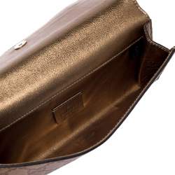 Gucci Gold Guccissima Leather Buckle Continental Wallet
