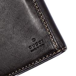 Gucci Beige/Brown GG Crystal Canvas and Leather Heart Bifold Continental Wallet