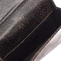 Gucci Beige/Brown GG Crystal Canvas Jackie Compact Wallet