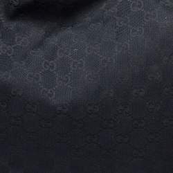 مملوكة مسبقًا Gucci Black GG Canvas and Leather Charlotte Hobo