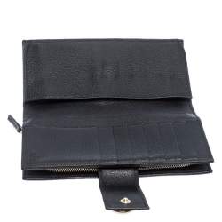 مملوكة مسبقًا Gucci Black GG Canvas Abbey D Ring Continental Wallet