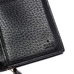 مملوكة مسبقًا Gucci Black GG Canvas Abbey D Ring Continental Wallet