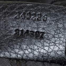 مملوكة مسبقًا Gucci Black/Grey Diamante Canvas Horsebit Flap Shoulder Bag