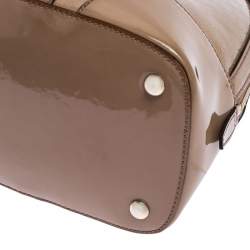 مملوكة مسبقًا Gucci Beige Micro Guccissima Patent Leather Nice Satchel