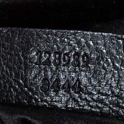 Pre Owned حقيبة يد غوتشي بامبو معدن مخططة صفراء جلد سوداء