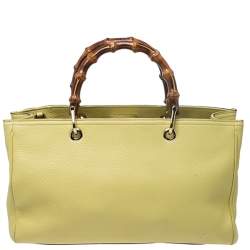 مملوكة مسبقًا Gucci Yellow Small Bamboo Tote