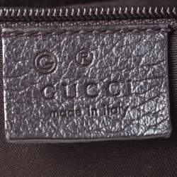 Pre Owned حقيبة يد غوتشي حلقة D كانفاس مقوى كريستال بنية