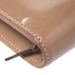 Gucci Light Brown Leather Wristlet Wallet