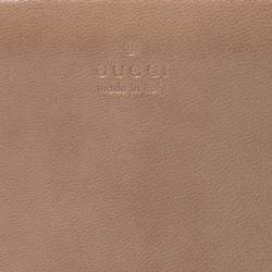 Gucci Light Brown Leather Wristlet Wallet
