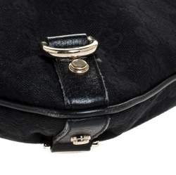 Pre Owned Gucci Black GG Canvas and Leather Abbey Messenger Bag