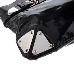 Pre Owned Gucci Black Patent Leather Romy Tote