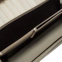 Pre Owned Gucci Beige Guccissima Leather Zip Around Wallet Organizer