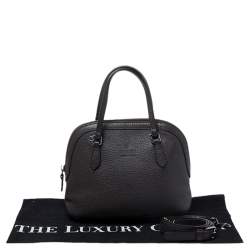 مملوكة مسبقًا Gucci Dark Brown Leather Convertible Dome Satchel
