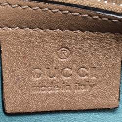 Pre Owned Gucci Gold Satin and Leather Bamboo Top Handle Bag