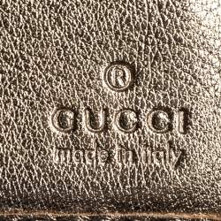 Gucci Gold/Bronze GG Canvas and Leather D Ring Continental Wallet