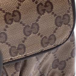 مملوكة مسبقًا Gucci Brown Crystal Canvas Hysteria Evening Clutch Bag