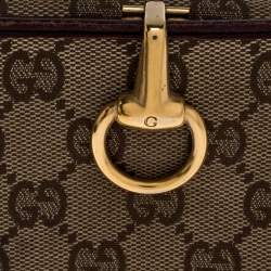 Gucci Beige/Brown GG Canvas Horsebit Compact Wallet