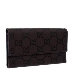 Gucci Brown GG Fabric Continental Wallet