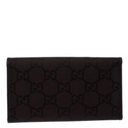 Gucci Brown GG Fabric Continental Wallet