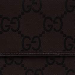 Gucci Brown GG Fabric Continental Wallet