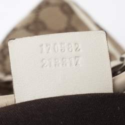 مملوكة مسبقًا Gucci Beige/Cream GG Canvas and Leather Peggy Medium Shoulder Bag