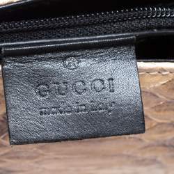 Pre Owned Gucci Python Chain Flap Shoulder Bag