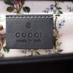 Pre Owned Gucci Black Leather Small Thiara Bamboo Top Handle Bag