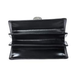 Pre Owned Gucci Black Leather Small Thiara Bamboo Top Handle Bag