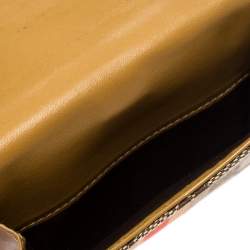 Gucci Tan/Beige GG Canvas and Leather Jackie Compact Wallet