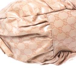 مملوكة مسبقًا حقيبة غوتشي ويب فينتدج كانفاس مقوى كريستال GG وردية 