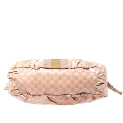 مملوكة مسبقًا حقيبة غوتشي ويب فينتدج كانفاس مقوى كريستال GG وردية 