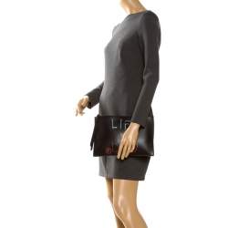 مملوكة مسبقًا Gucci Black Leather Ghost Zip Pouch