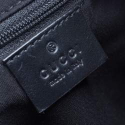 Pre Owned حقيبة غوتشي جلد وسويدي GG سوداء