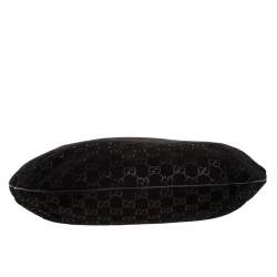 Pre Owned حقيبة غوتشي جلد وسويدي GG سوداء