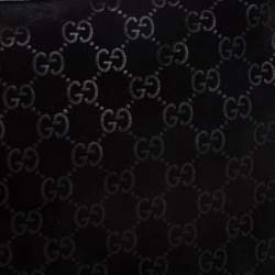 Pre Owned حقيبة غوتشي جلد وسويدي GG سوداء