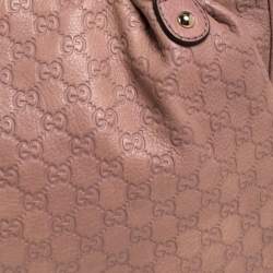 Pre Owned Gucci Rose Pink Guccissima Leather Sukey Tote