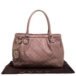 Pre Owned Gucci Rose Pink Guccissima Leather Sukey Tote