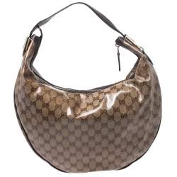 Pre Owned حقيبة غوتشي Duchessa  كانفاس كريستال GG بنية/ بيج