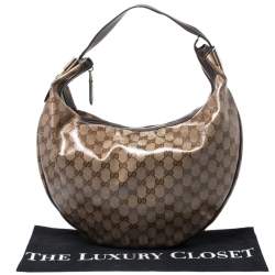 Pre Owned حقيبة غوتشي Duchessa  كانفاس كريستال GG بنية/ بيج