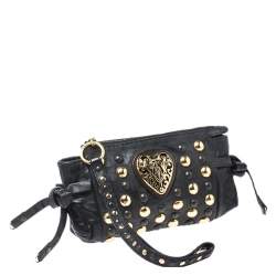Pre Owned Gucci Black Babouska Hysteria Clutch