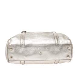 مملوكة مسبقًا Gucci Metallic Gold Leather Dialux Britt Boston Bag