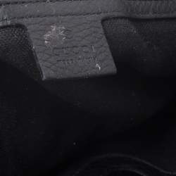 مملوكة مسبقًا حقيبة يد غوتشي بامبو متوسطة جلد سوداء