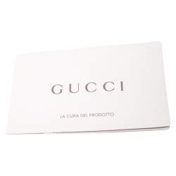 Pre Owned حقيبة كلتش غوتشي غرينيتش جلد وجلد ثعبان بنية