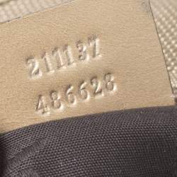 Pre Owned حقيبة يد غوتشي Shopper  جلد وكانفاس إمبريم GG ذهبية