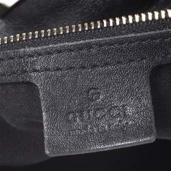 Pre Owned Gucci Black GG Canvas and Leather Medium Babouska Indy Hobo