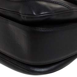 Pre Owned Gucci Black Leather Large New Bamboo Tassel Top Handle Bag 